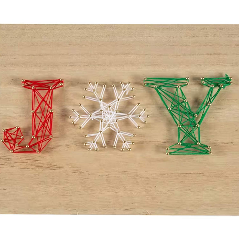 Christmas JOY String Art Craft Kit – 10" Wooden Holiday Wall Decor