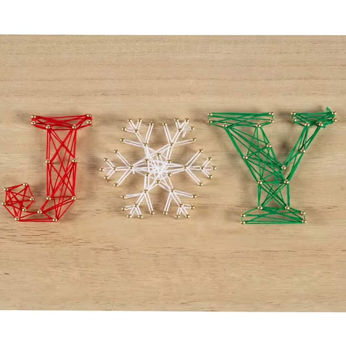 Christmas JOY String Art Craft Kit – 10" Wooden Holiday Wall Decor DIY Set