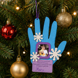 Handprint Snowflake Picture Frame Ornament Craft Kit 12 Pack