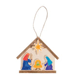 DIY Unfinished Wood Nativity Christmas Ornaments 12 Pack Craft Kit