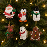 DIY Ceramic Holiday Character Christmas Ornaments 3 Inch 12 Pc
