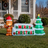 Lighted Merry Christmas Tree Inflatable 10 Ft Outdoor LED Yard Decor