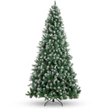 Pre Decorated Christmas Tree with Pinecones Flocked Branch Design