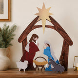 Christmas Nativity Scene Yard Decoration with Water Resistant PVC Outdoor Display