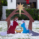 Christmas Nativity Scene Yard Decoration with Water Resistant PVC Outdoor Display