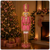 37 Inch Christmas Nutcracker Gold Silver Holiday Decor Figure