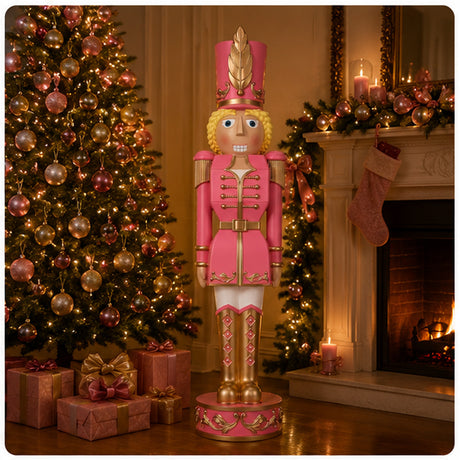 37 Inch Christmas Nutcracker Gold Silver Holiday Decor Figure