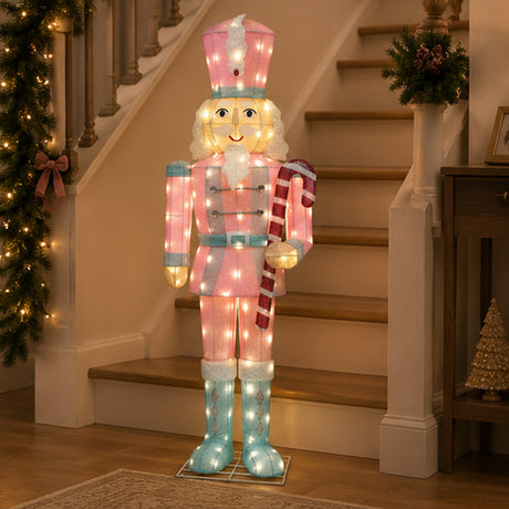 61 Inch LED Outdoor Nutcracker Christmas Yard Decoration Lighted Soldier