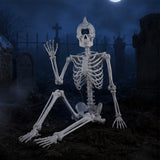 5 ft Life-Size Cyclops Skeleton Halloween Decoration (Posable Plastic Prop)