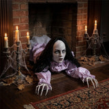 5 Ft Animated Crawling Creepy Woman Halloween Decoration