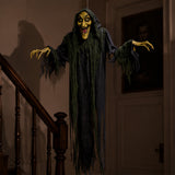 6 Ft Hanging Scary Witch Animated Prop Halloween Decoration