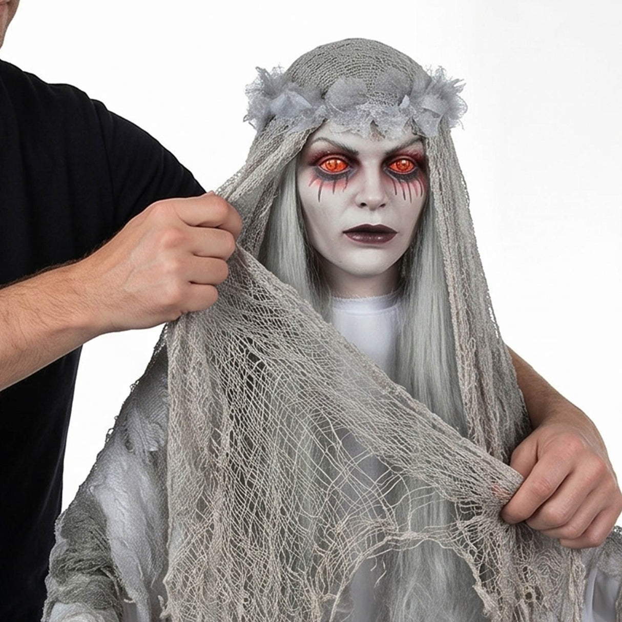 Standing Ghost Girl Halloween Decoration – 5 ft 7 in