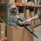 38" Light-Up Skeleton Ground Breaker Try Me Halloween Decoration
