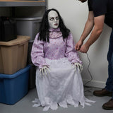 5 Ft Animated Crawling Creepy Woman Halloween Decoration
