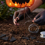 26 in. Halloween Pre-Lit Jack-O-Lantern Garden Stakes with LED Lights