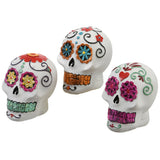 3 in 3-Pack Day of the Dead Halloween Skull Decor Set