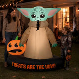 78IN Mandalorian Grogu Inflatable Halloween Decoration with LED Lights