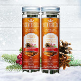 Scented Ornaments, 2-Pack-  6ct Bottle, Spiced Pine Cones, Fragrance-Infused Paper Sticks