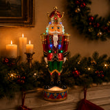 36IN Pre-Lit Nutcracker Christmas Decoration with Multicolor LED Lights Plug-In