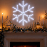 18IN Neon Style Snowflake Decoration with Cool White LED Lights