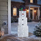 42 in. Snowman Decoration with Cool White LED Lights
