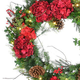 Pre-Lit 30 in. Vienna Waltz Christmas Wreath with Warm White LED Lights