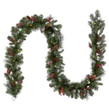9FT Pre Lit Crestwood Spruce Garland with Clear Lights
