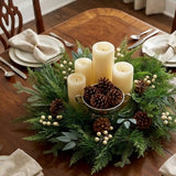 24IN Inspired by Nature Christmas Wreath with White Berries