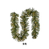 Pre-Lit Norwood Fir Garland with Clear Lights, 9 Foot (12 Diameter, Plug-In)