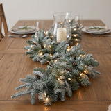 Pre-Lit Frosted Arctic Spruce Garland with Clear Lights, 9 Foot