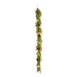 6 ft. Christmas Bells Pine Garland With Pinecones & Gold Bell Accents