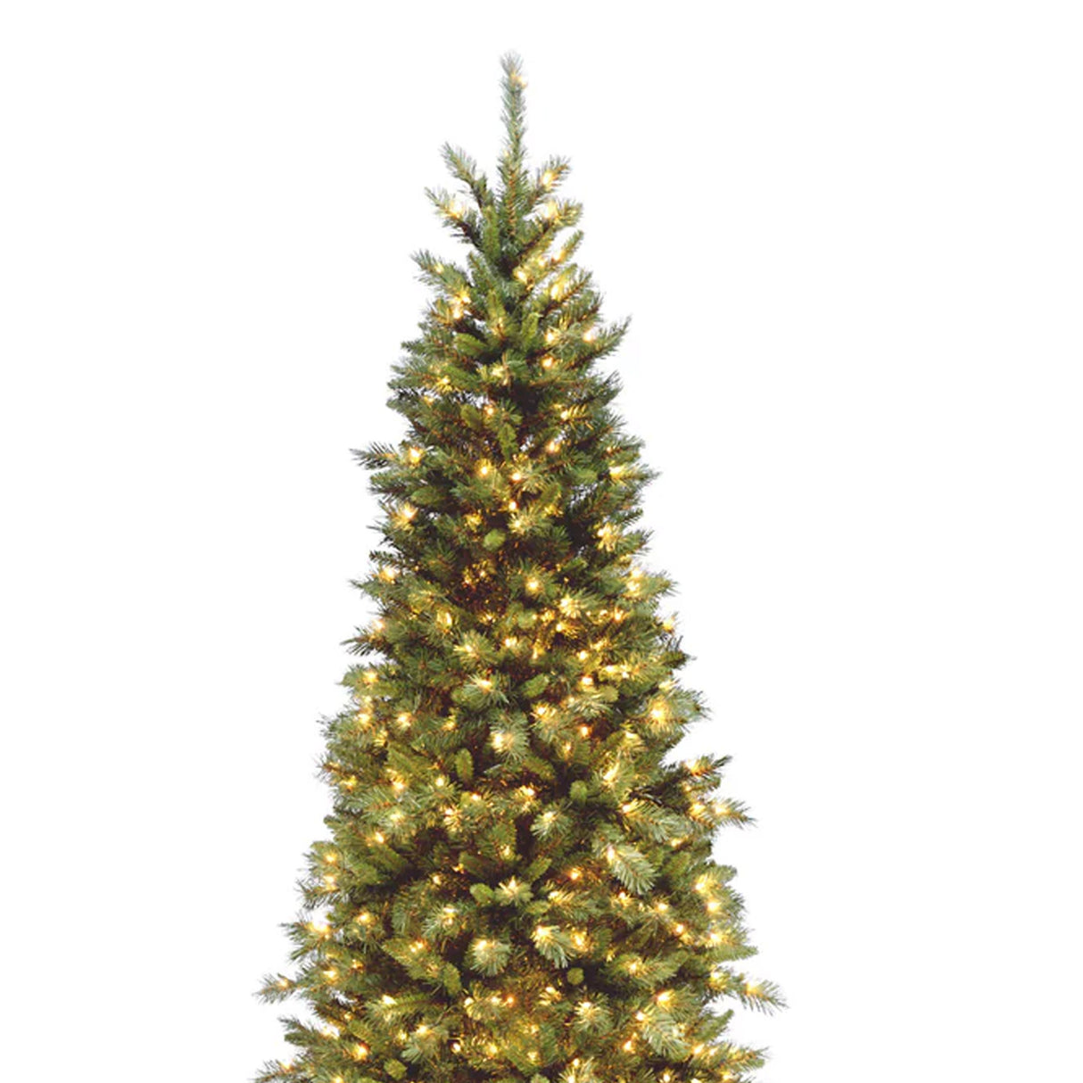9ft Pre-Lit Tiffany Fir Slim Christmas Tree with Clear Lights