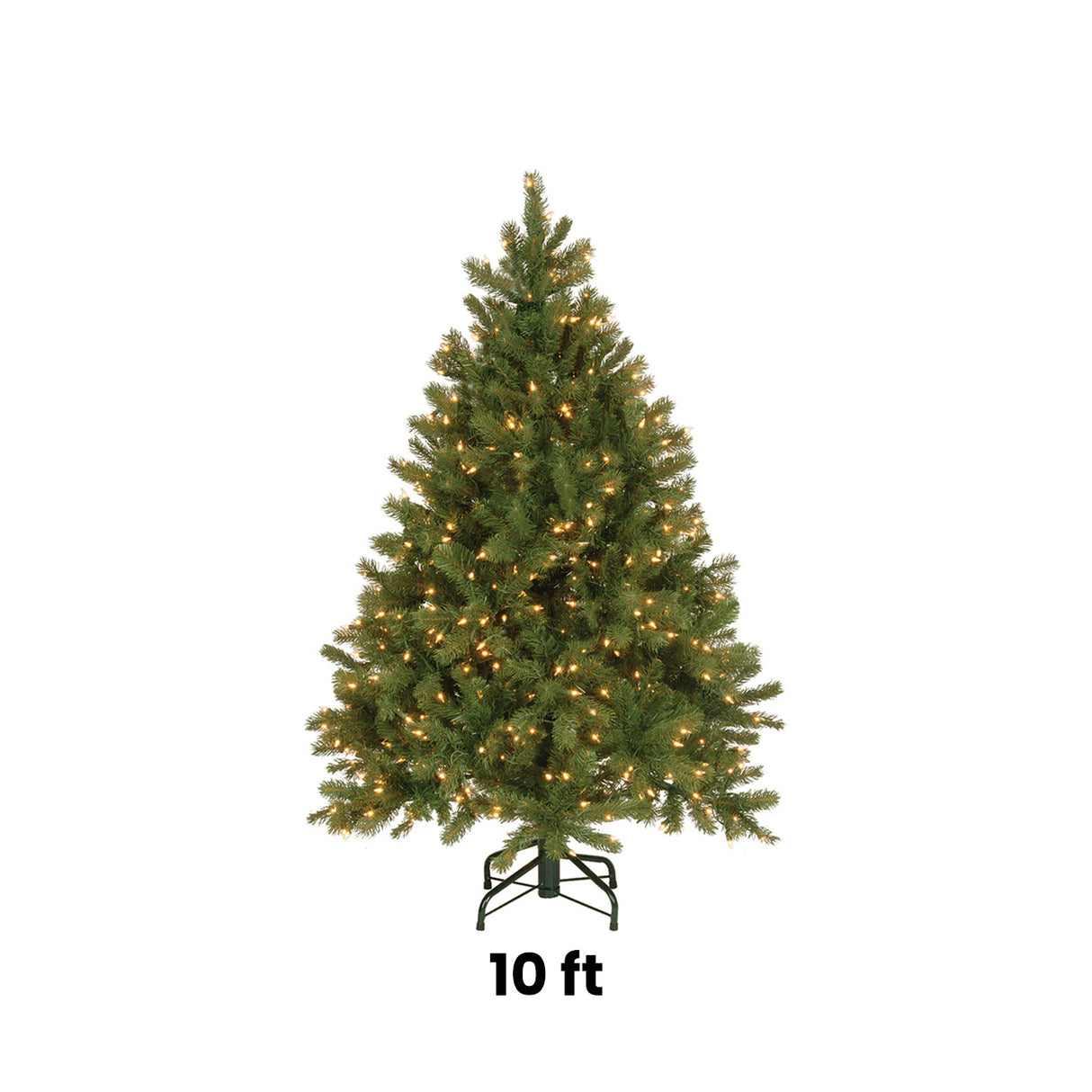 10ft Pre-Lit Downswept Douglas Fir Artificial Christmas Tree with Clear Lights