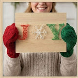 Christmas JOY String Art Craft Kit – 10" Wooden Holiday Wall Decor DIY Set