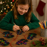 Magic Color Scratch Snowman Cardstock Christmas Ornaments 24 Pack Craft Kit