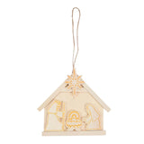 DIY Unfinished Wood Nativity Christmas Ornaments 12 Pack Craft Kit