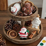 DIY Ceramic Holiday Character Christmas Ornaments 12 Pack Craft Kit