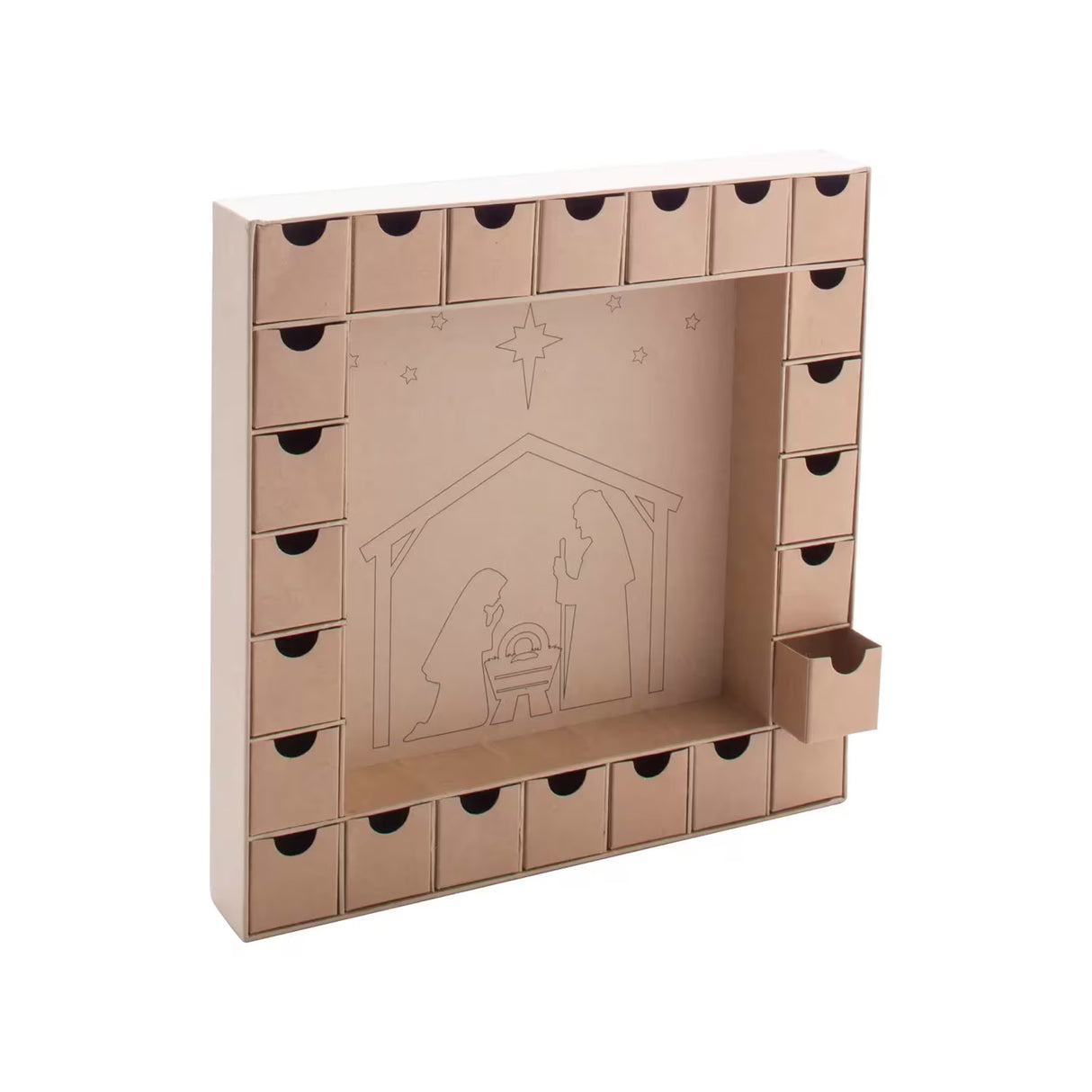 DIY Nativity Advent Countdown Calendar 24 Boxes Christmas Craft
