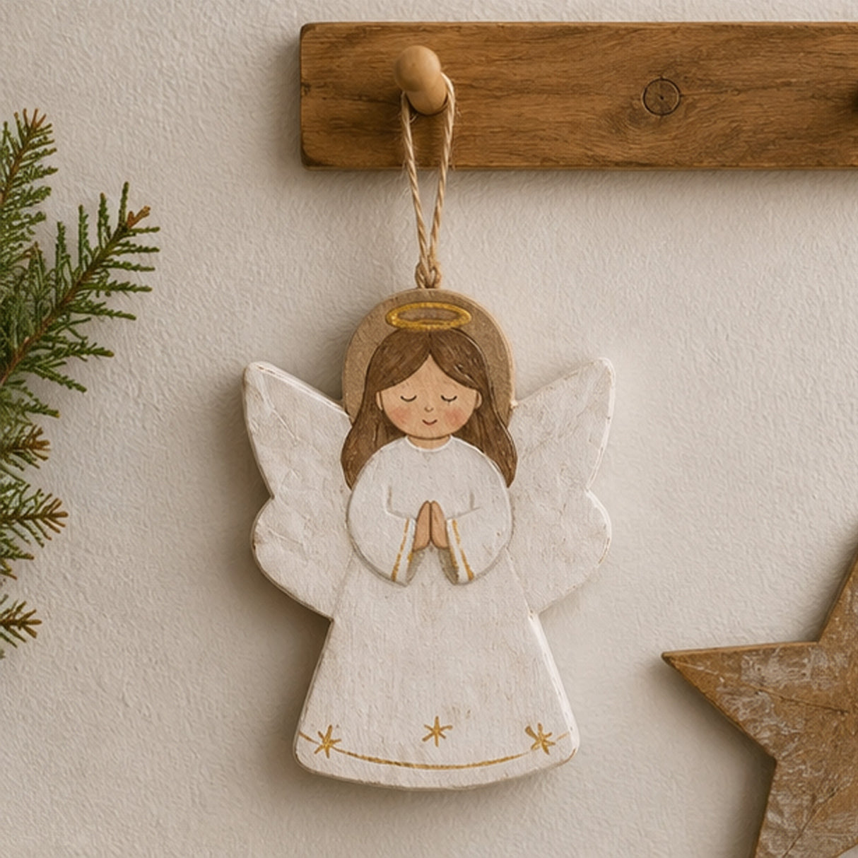 DIY Papier-Mâché Angel Christmas Ornaments 12 Pc Craft Set