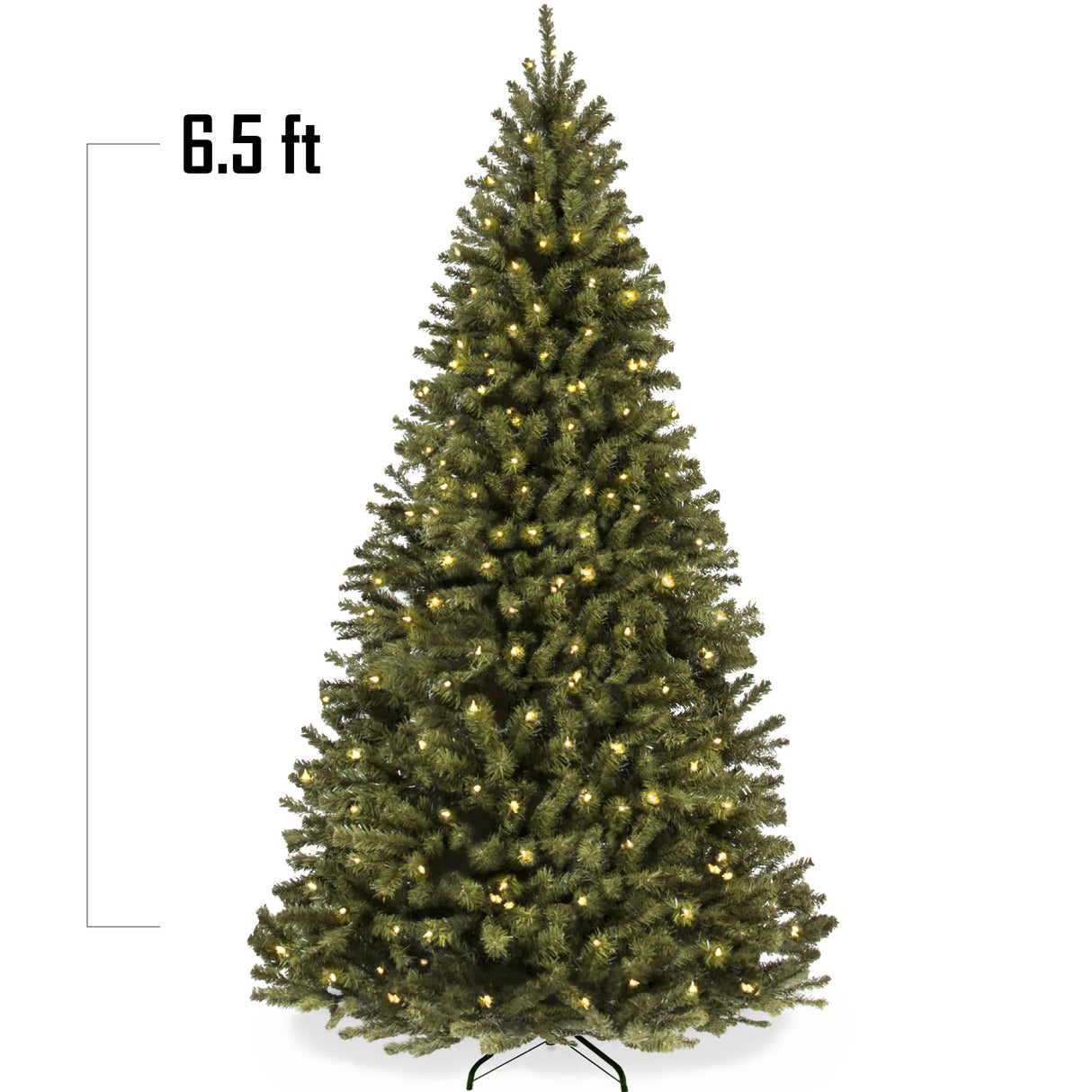 Pre Lit Artificial Green Spruce Christmas Tree with Twinkling Lights