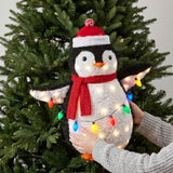Lighted Pop-Up Penguin Family Christmas Decoration 3 Ft 300 LED