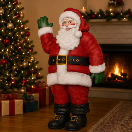 66 Inch Jointed Santa Christmas Cardstock Door Decoration