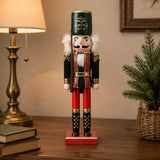 15 Inch Wooden Toy Soldier Nutcracker Christmas Soldier Decor Red Black