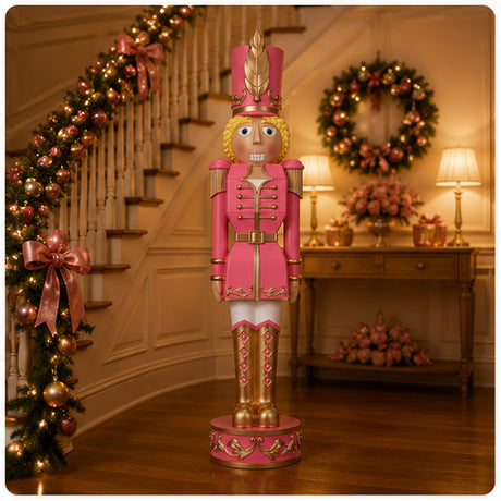 37 Inch Christmas Nutcracker Gold Silver Holiday Decor Figure