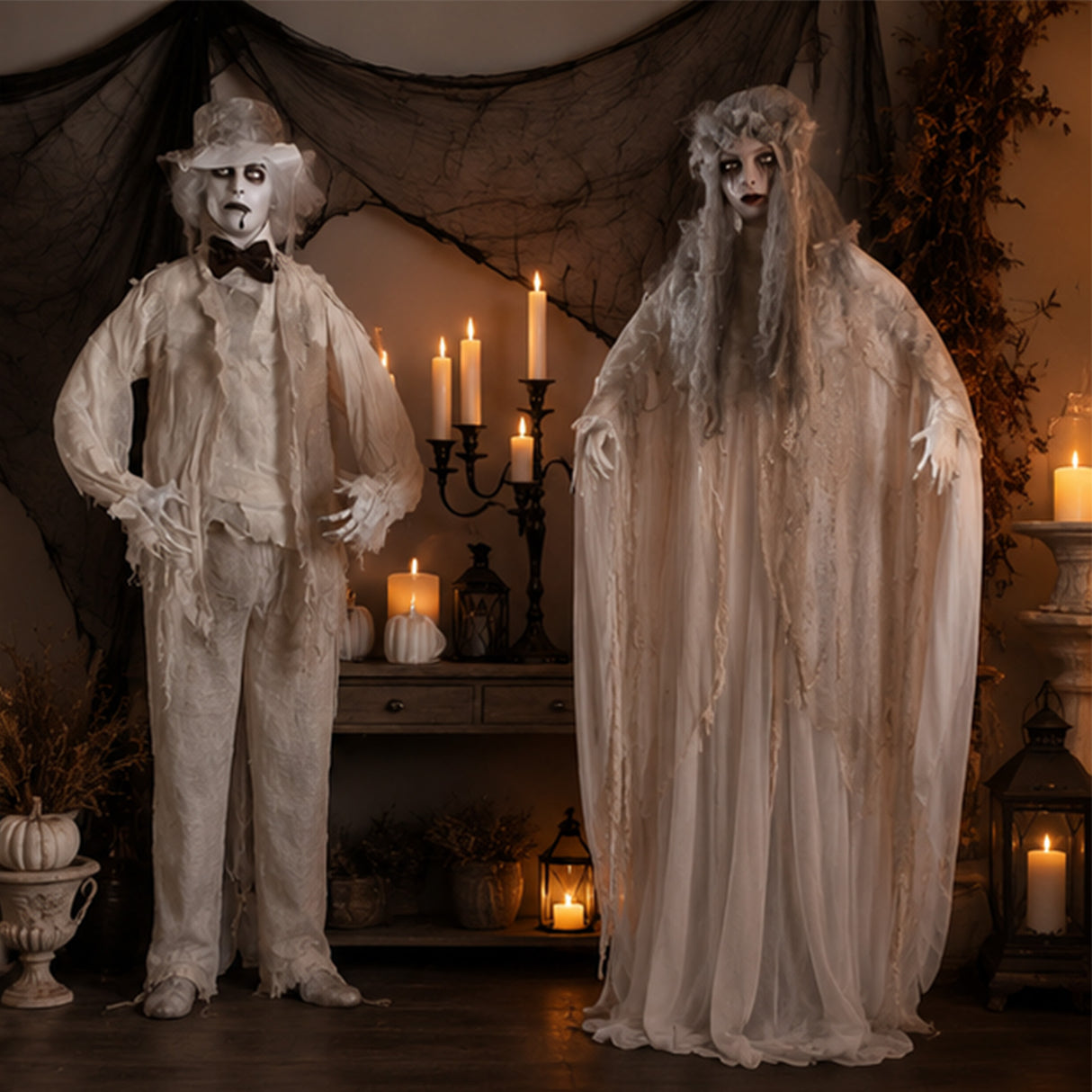 Mr. & Mrs. Rot Standing Halloween Decorations – 2 Pc. (Life-Size Props)