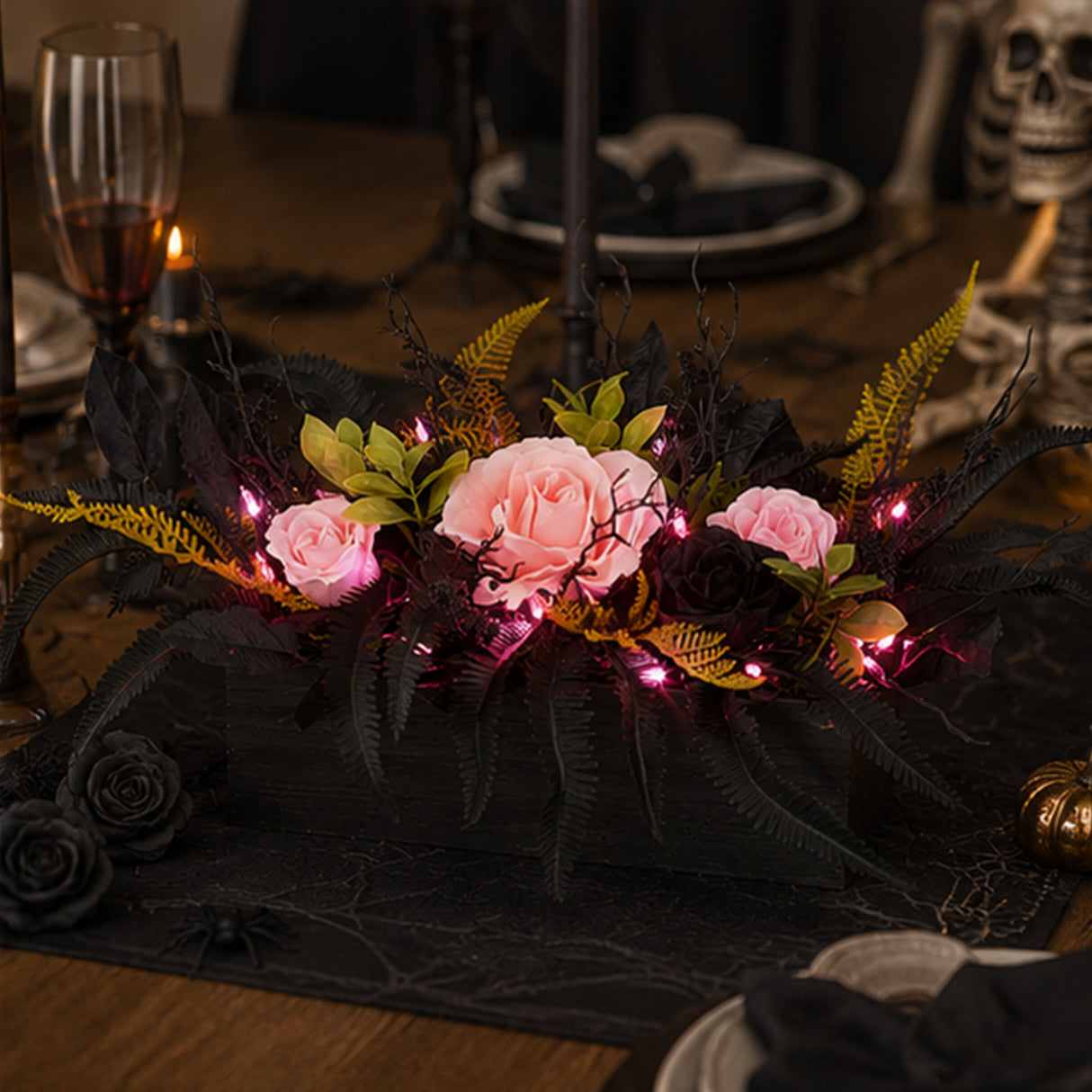 16 in. Halloween “Cute and Creep” Centerpiece with LED Lights
