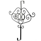 17IN Halloween “BOO” Metal Wreath Hanger Door Decoration