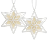 Pack of 2 Scentsicles, Scented Star Ornament, White Winter Fir
