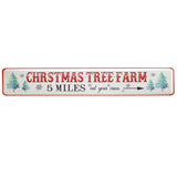 47IN Vintage Christmas Tree Farm Metal Wall Sign