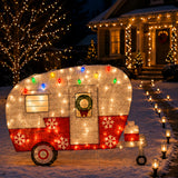 32 in. Pre-Lit Christmas Camper, Plug-In